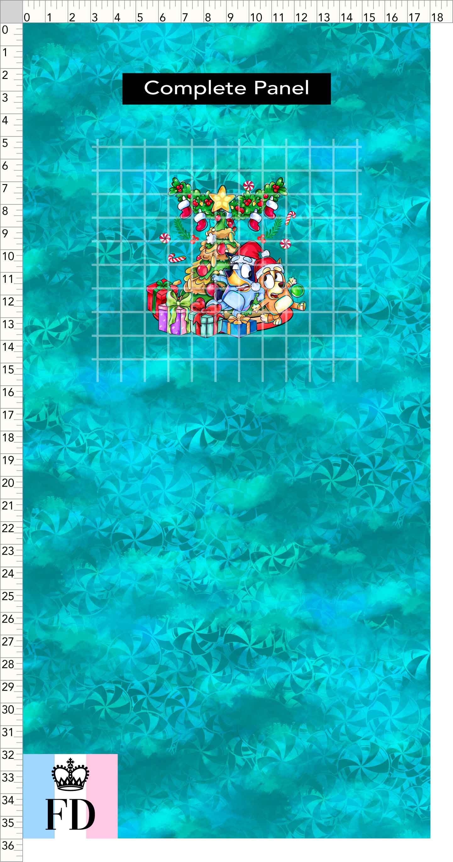 PREORDER - Christmas Wackadoo! - Panel - Tree - Candy Teal - CHILD or ADULT