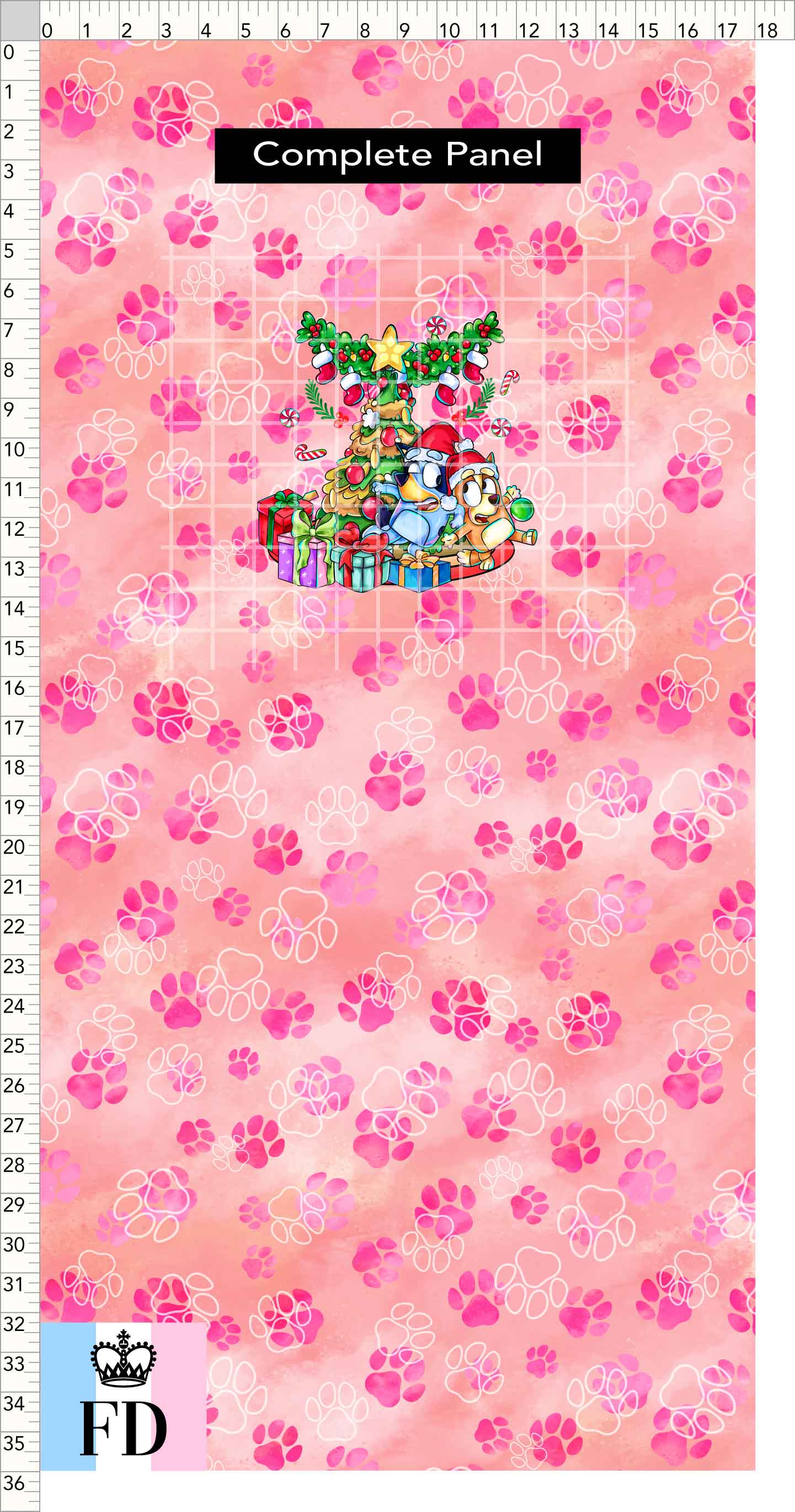 PREORDER - Christmas Wackadoo! - Panel - Tree - Paws Peach Pink - CHILD or ADULT