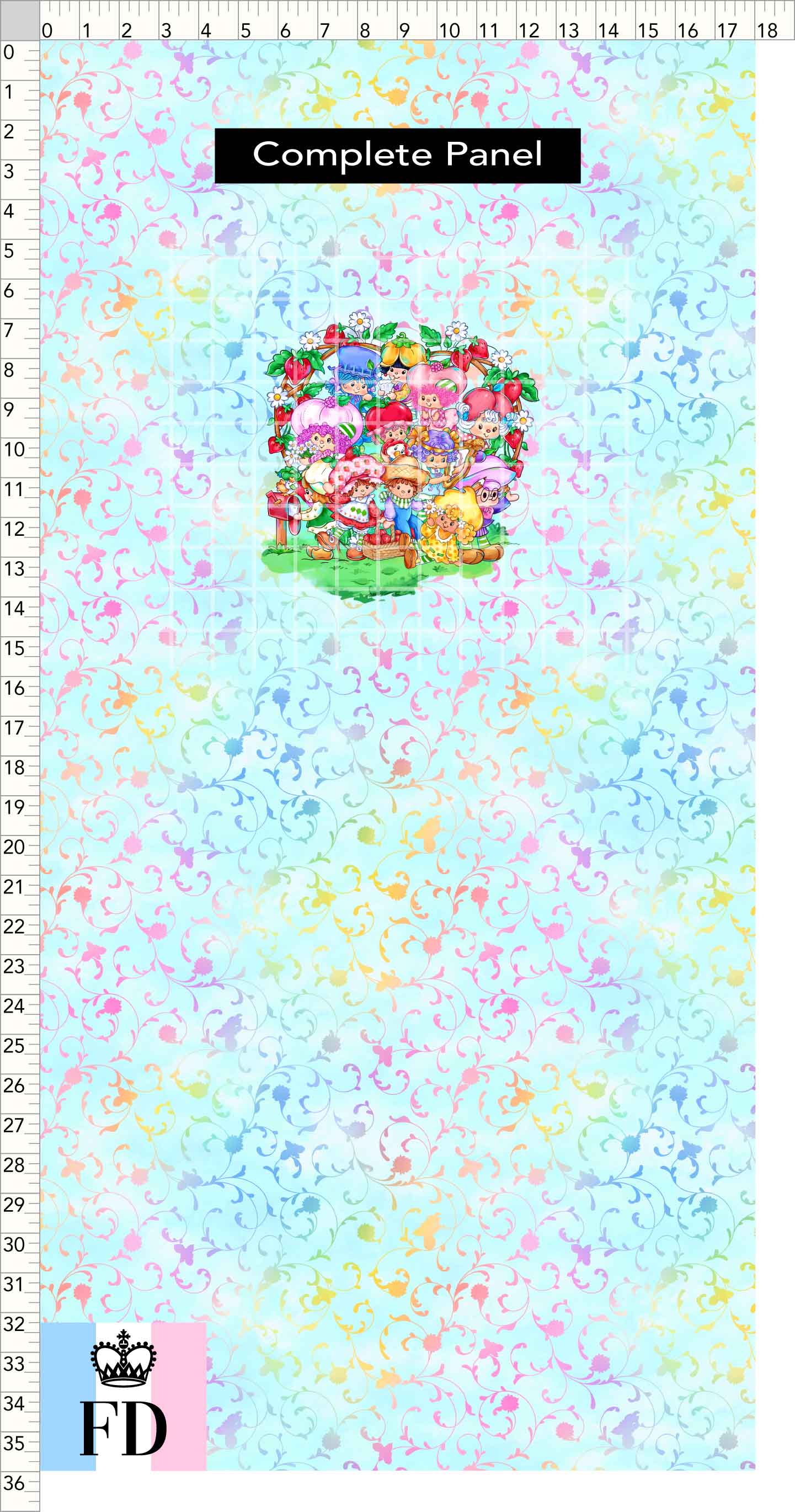 PREORDER - Short-Berry Friends - Panel - Short-Berry Friends - Foliage Aqua - CHILD or ADULT