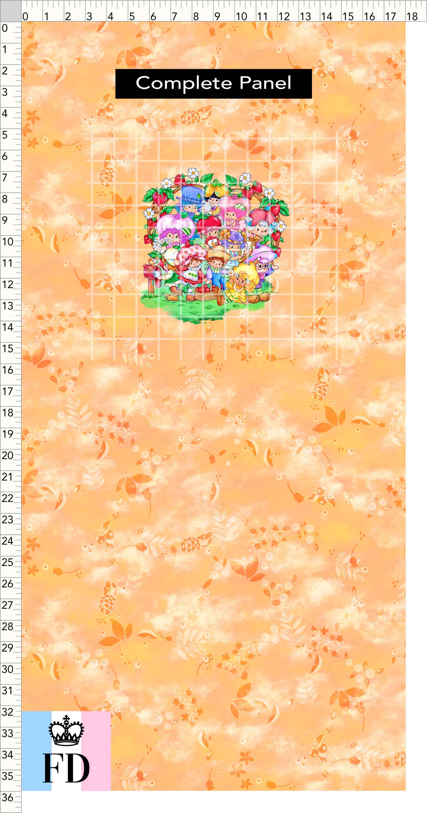 PREORDER - Short-Berry Friends - Panel - Short-Berry Friends - Leaves Apricot - CHILD or ADULT