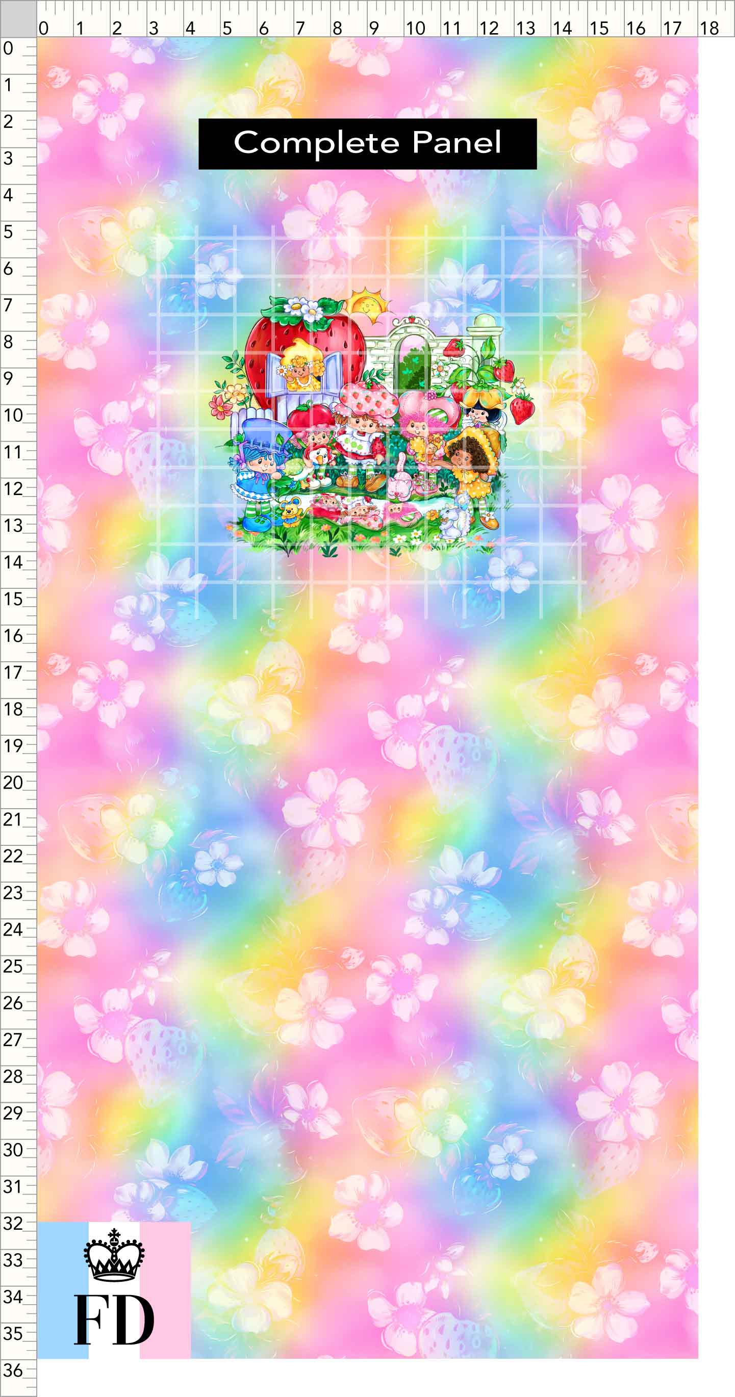 PREORDER - Short-Berry Friends - Panel - Short-Berry Girls - Strawberries Rainbow - CHILD or ADULT