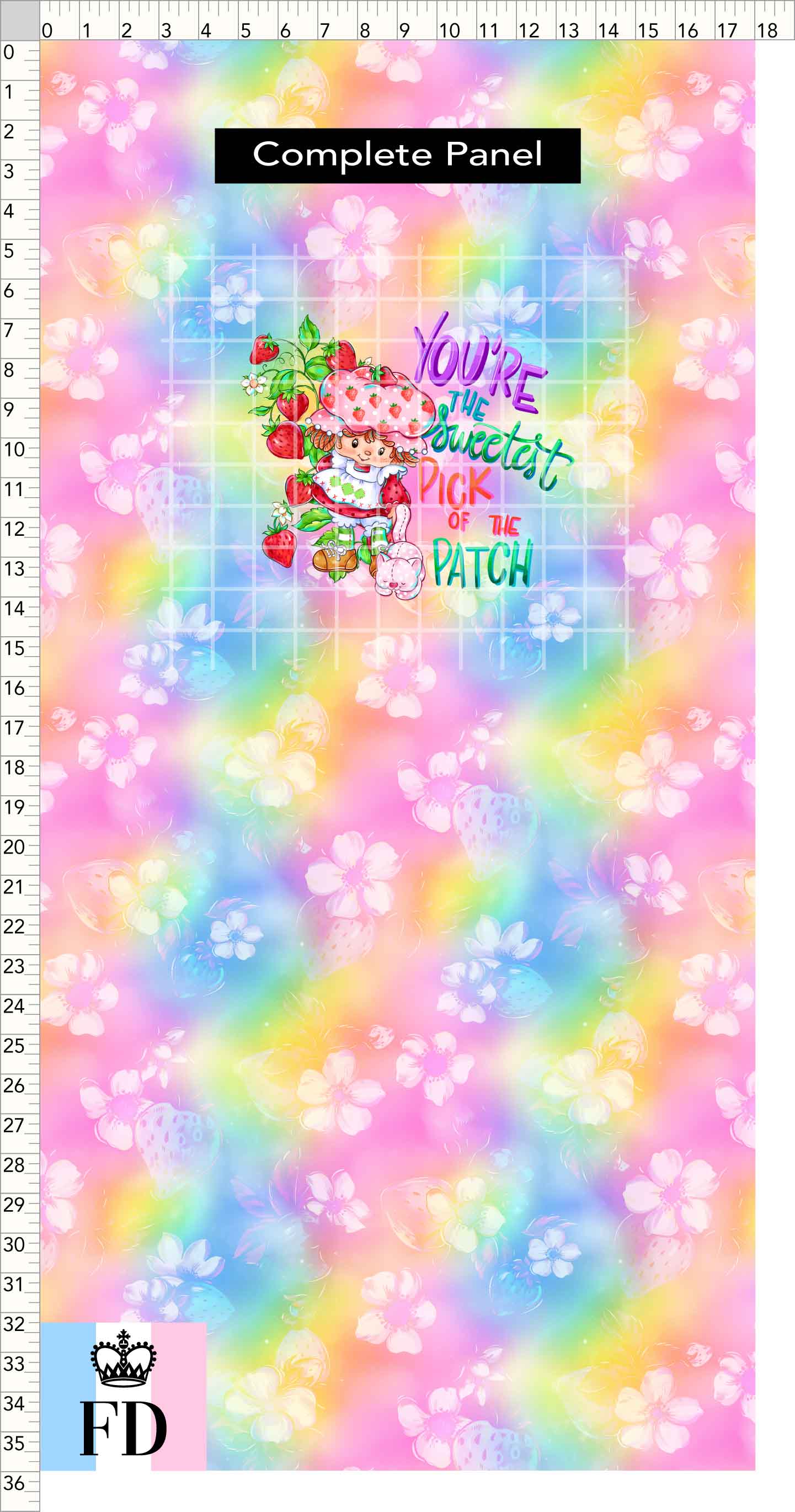 PREORDER - Short-Berry Friends - Panel - Sweetest Pick - Strawberries Rainbow - CHILD or ADULT