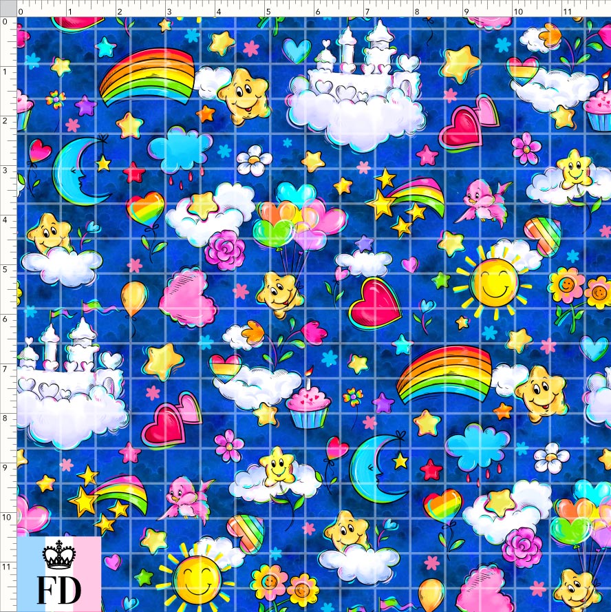 PREORDER - Rainbow Bears - Cute Sky - Dark Blue - SMALL SCALE