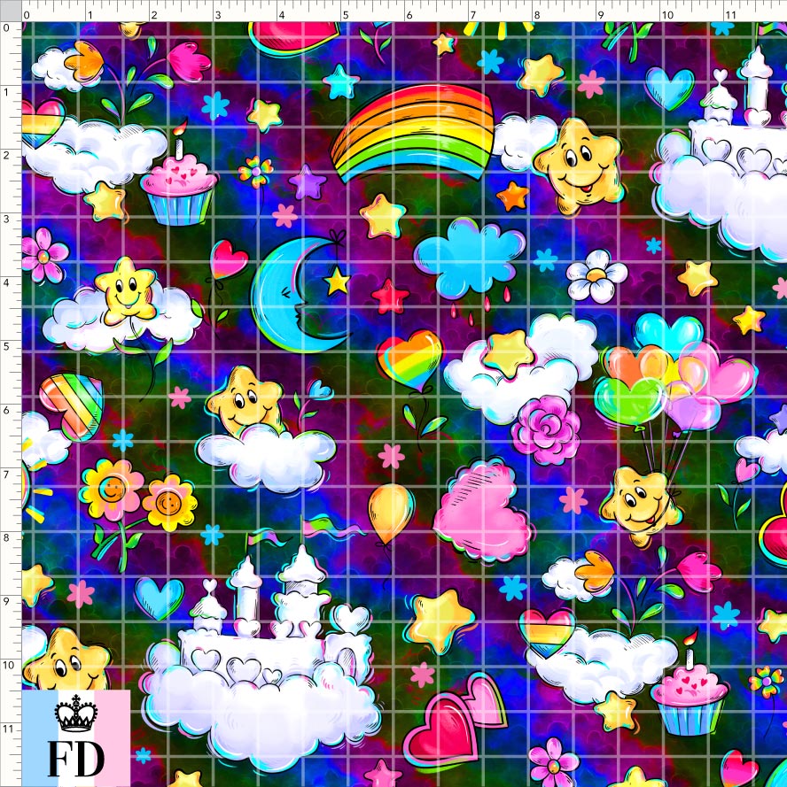 PREORDER - Rainbow Bears - Cute Sky - Dark - REGULAR SCALE