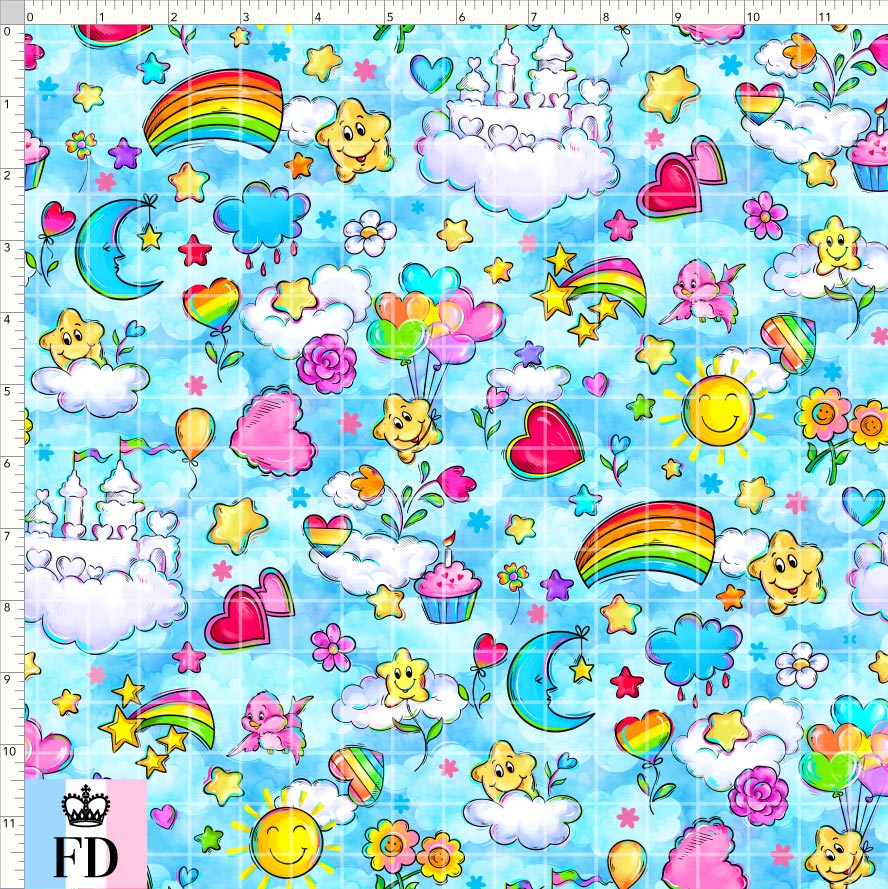 PREORDER - Rainbow Bears - Cute Sky - Light Blue - SMALL SCALE
