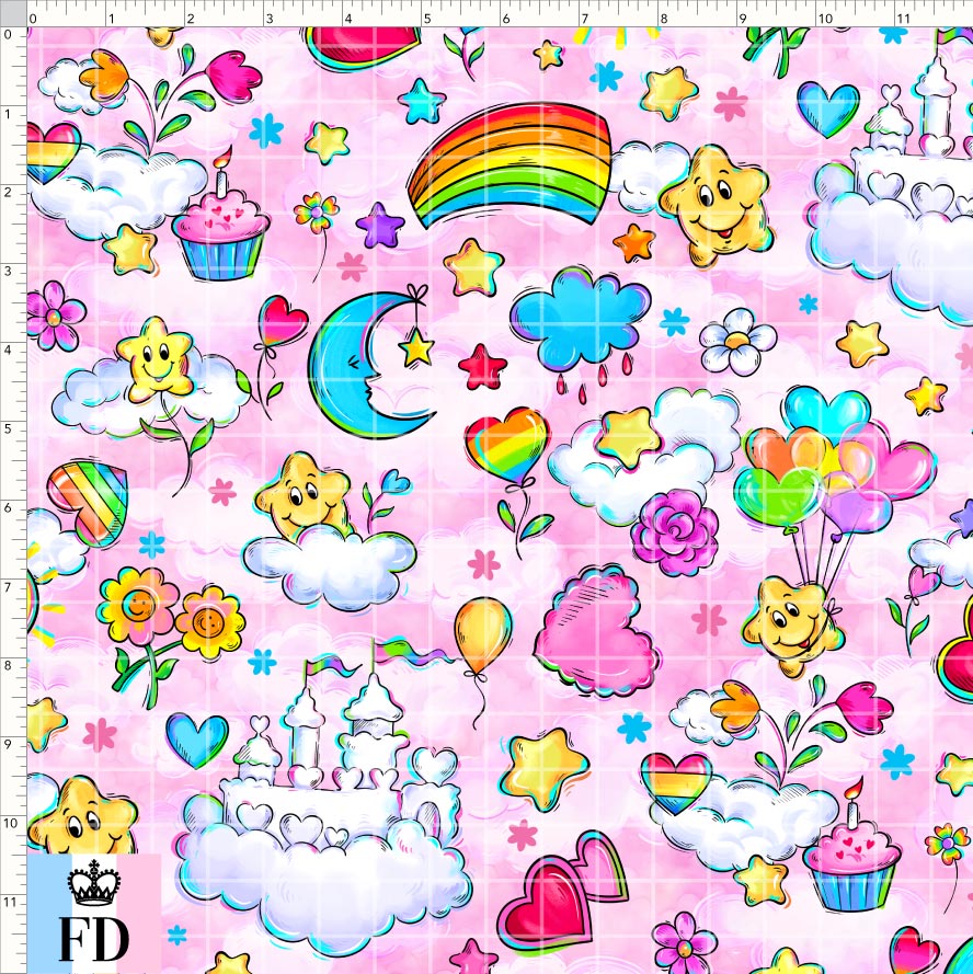 PREORDER - Rainbow Bears - Cute Sky - Pink - REGULAR SCALE