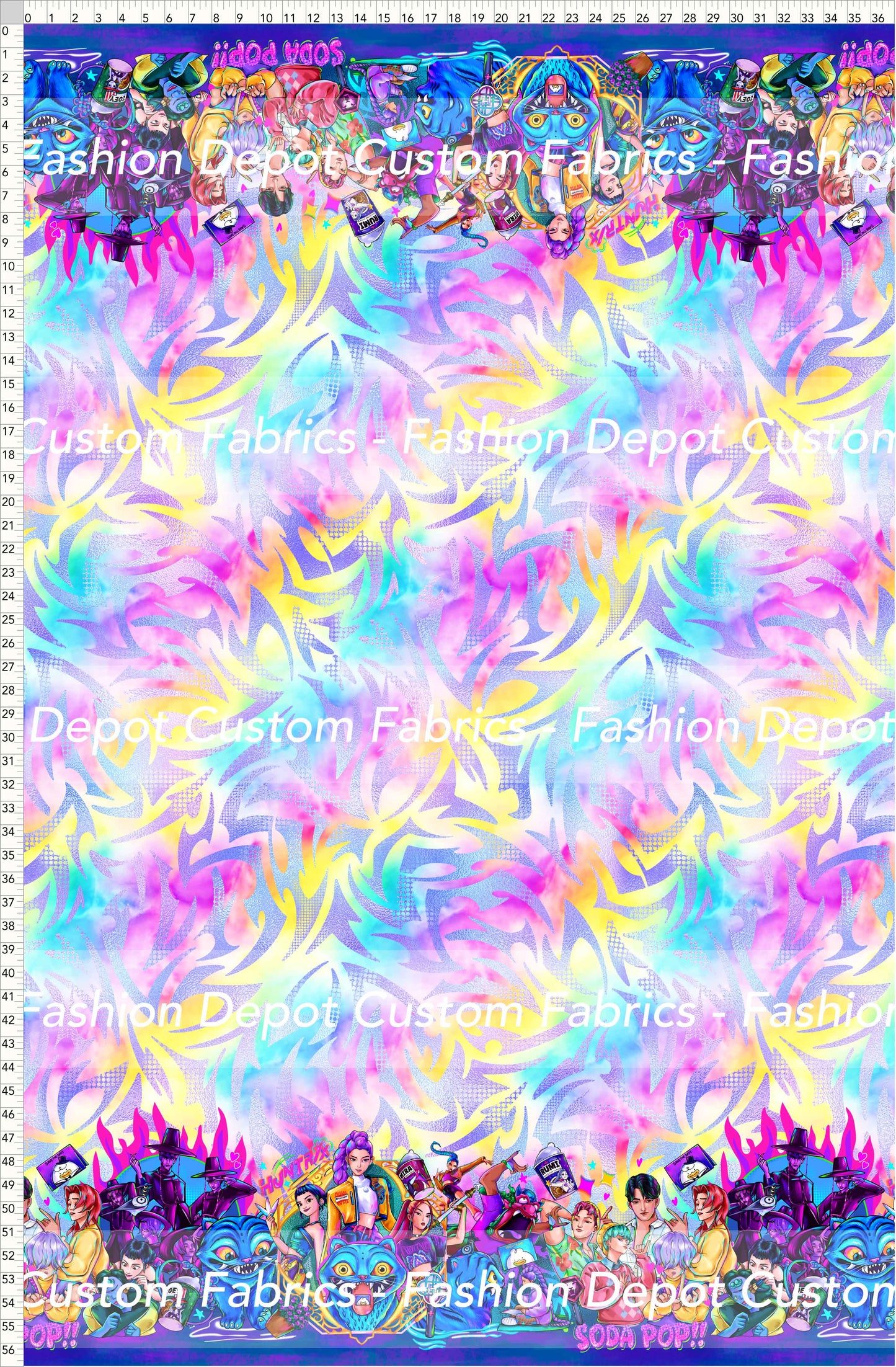 PREORDER - KPop Demon HuntrX - Double Border - Wild Colorful Background