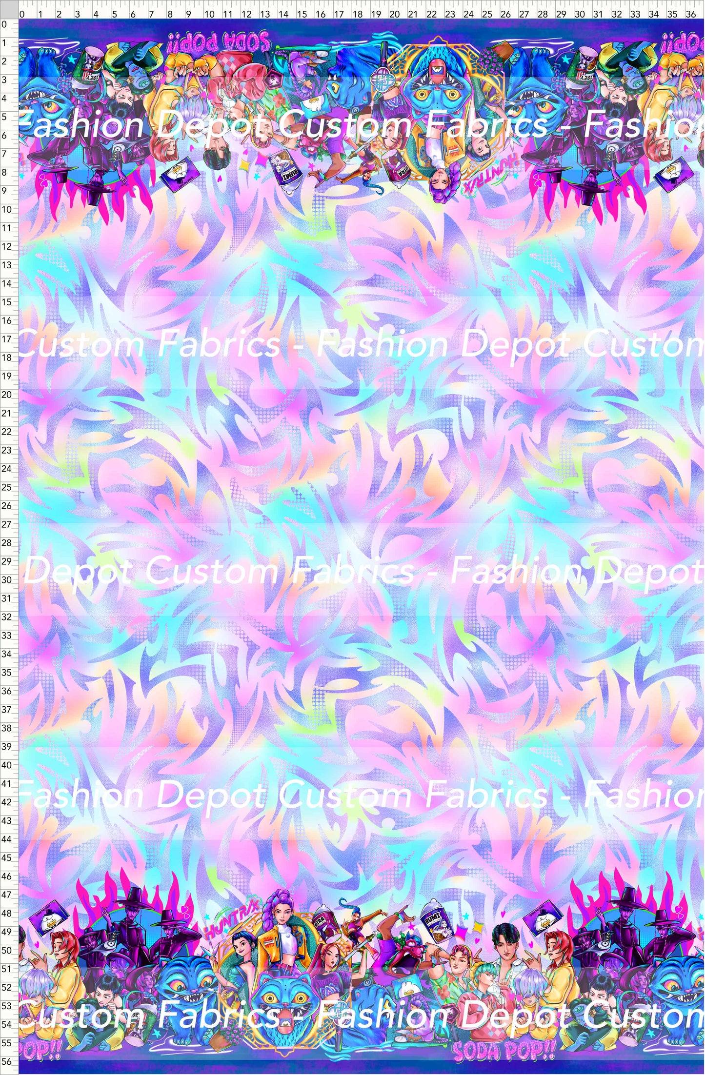 PREORDER - KPop Demon HuntrX - Double Border - Wild Pastel Background