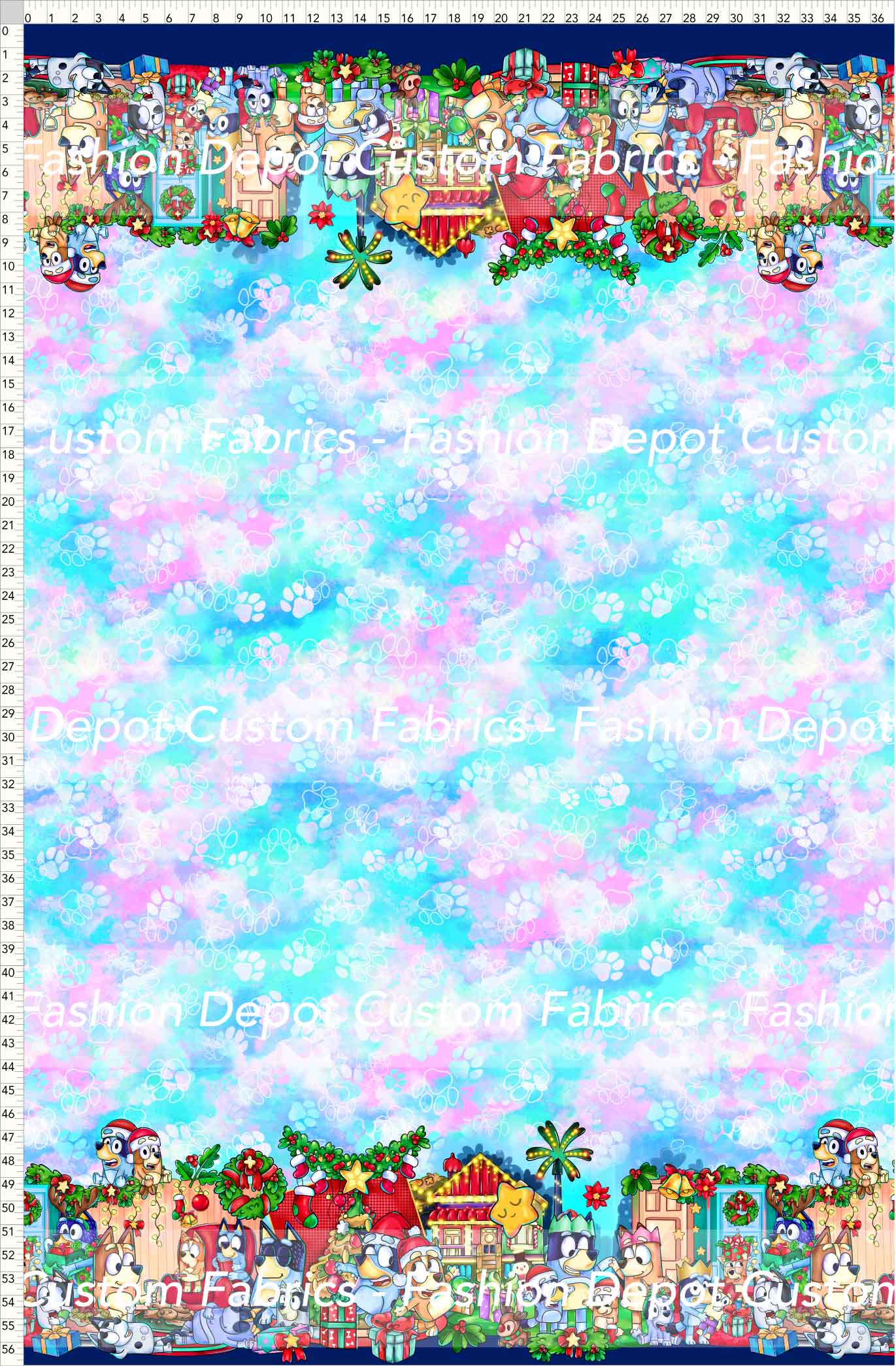 PREORDER - Christmas Wackadoo! - Double Border - Paws Pastel Background
