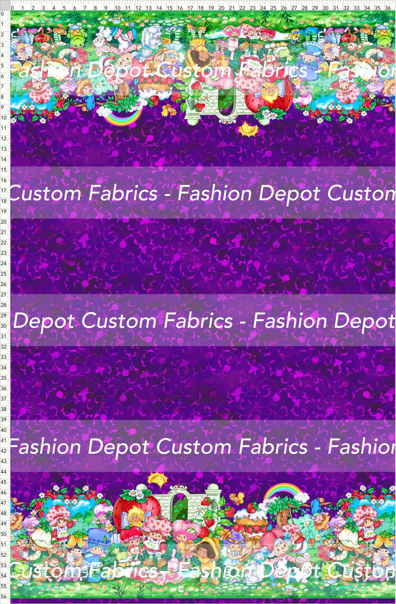 PREORDER - Short-Berry Friends - Double Border - Foliage Purple Background