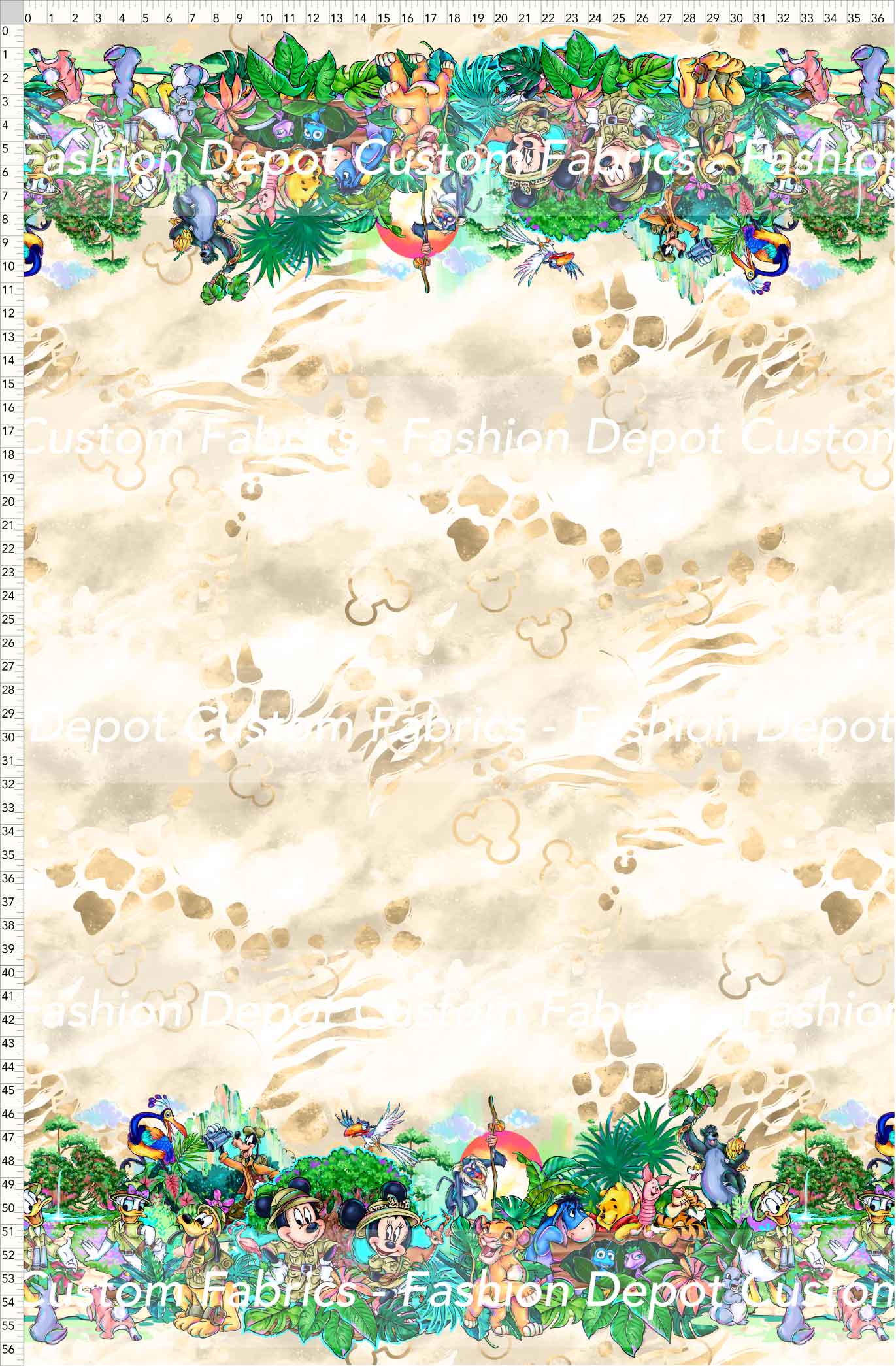 PREORDER - Safari Adventures - Double Border - Skin Sand Background