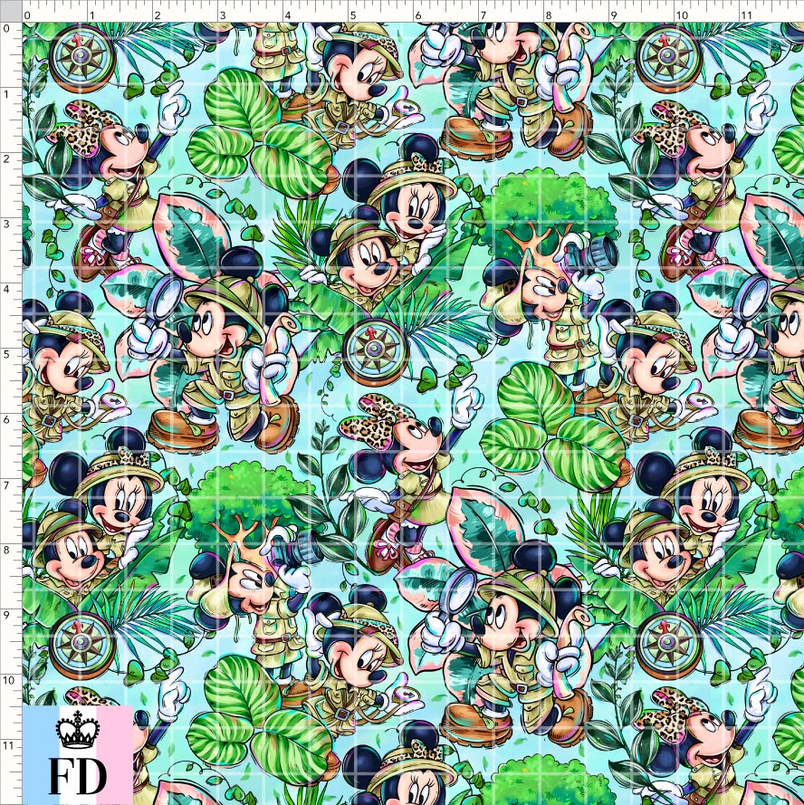 PREORDER - Safari Adventures - Explorer Mice - Aqua - REGULAR SCALE