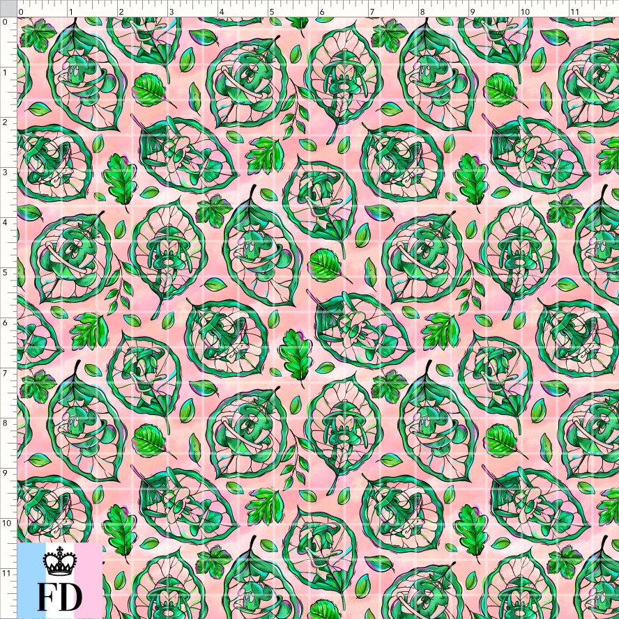 PREORDER - Safari Adventures - Fenestrated Leaves - Rose - SMALL SCALE