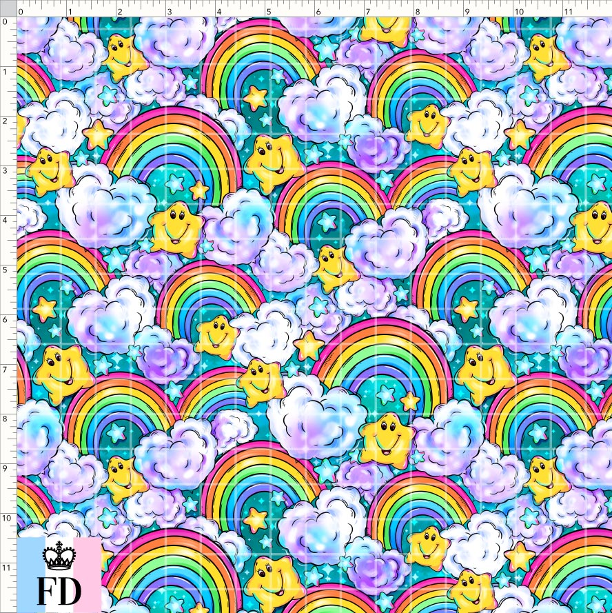 PREORDER - Rainbow Bears - Rainbow Star - Teal - SMALL SCALE