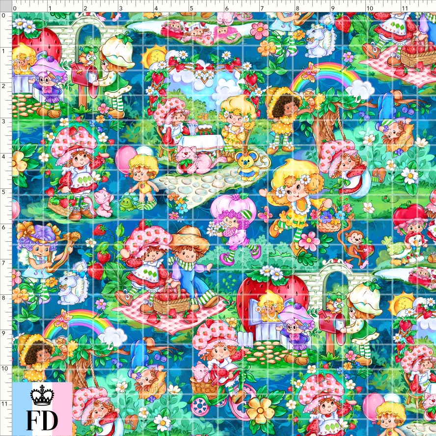 PREORDER - Short-Berry Friends - Main - Blue - REGULAR SCALE