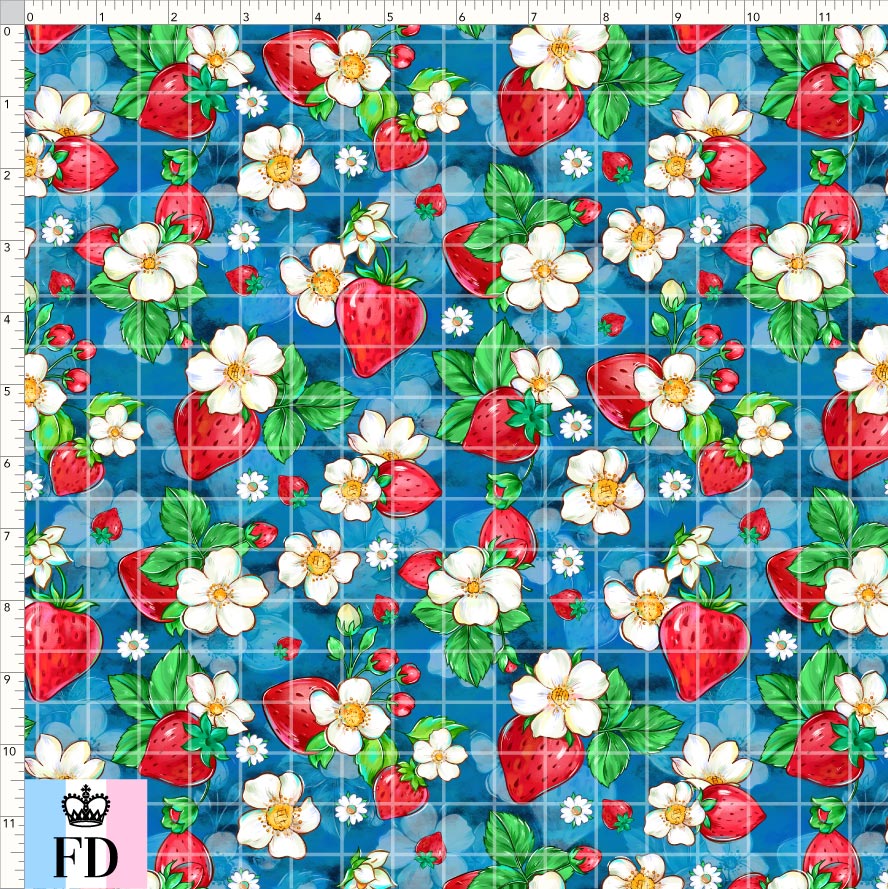 PREORDER - Short-Berry Friends - Strawberries - Blue - SMALL SCALE