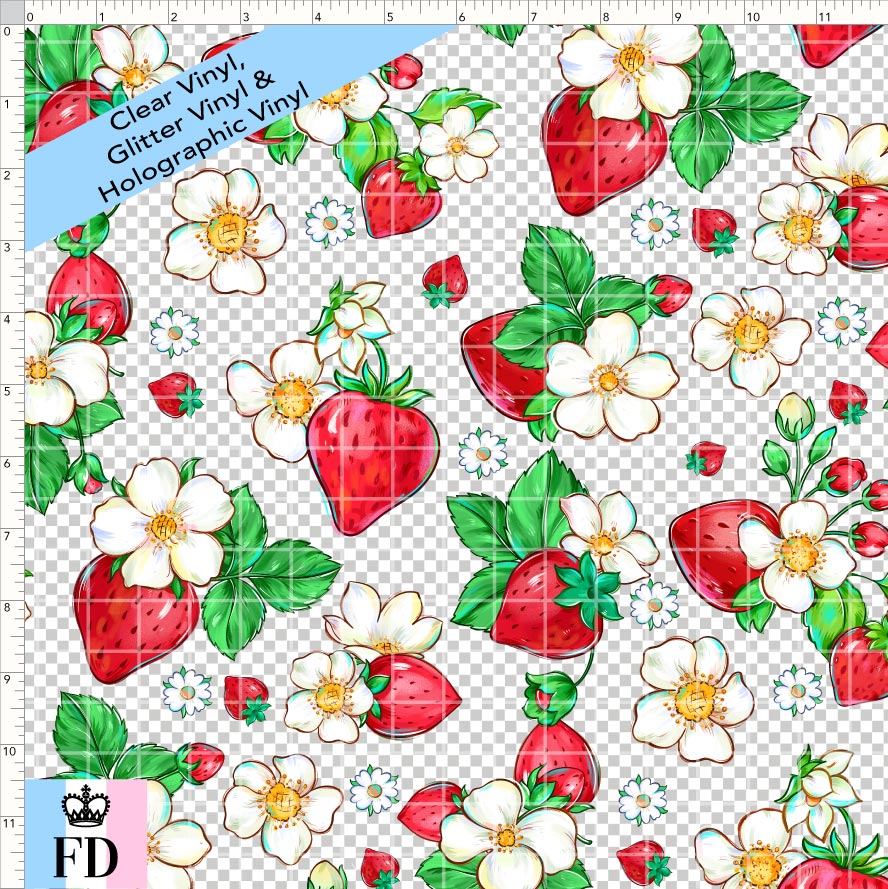 PREORDER - Short-Berry Friends - Strawberries - CLEAR & GLITTER VINYL - REGULAR SCALE