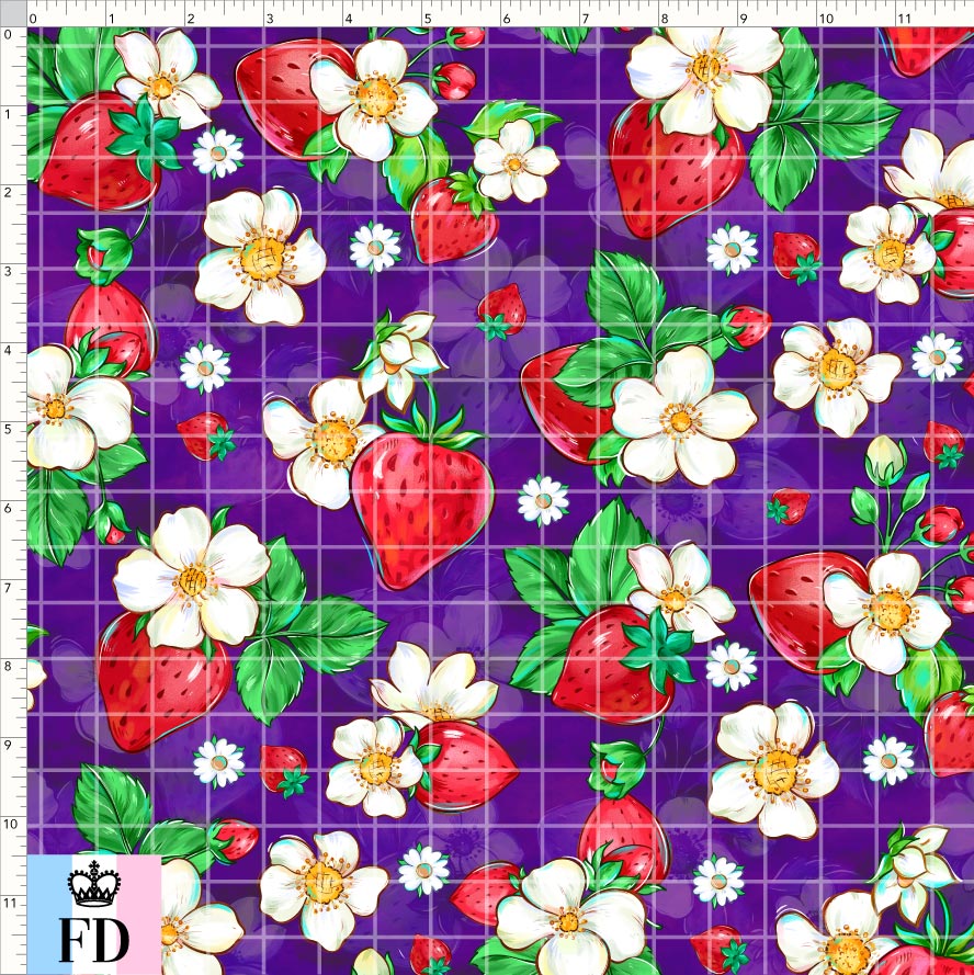 PREORDER - Short-Berry Friends - Strawberries - Purple - REGULAR SCALE