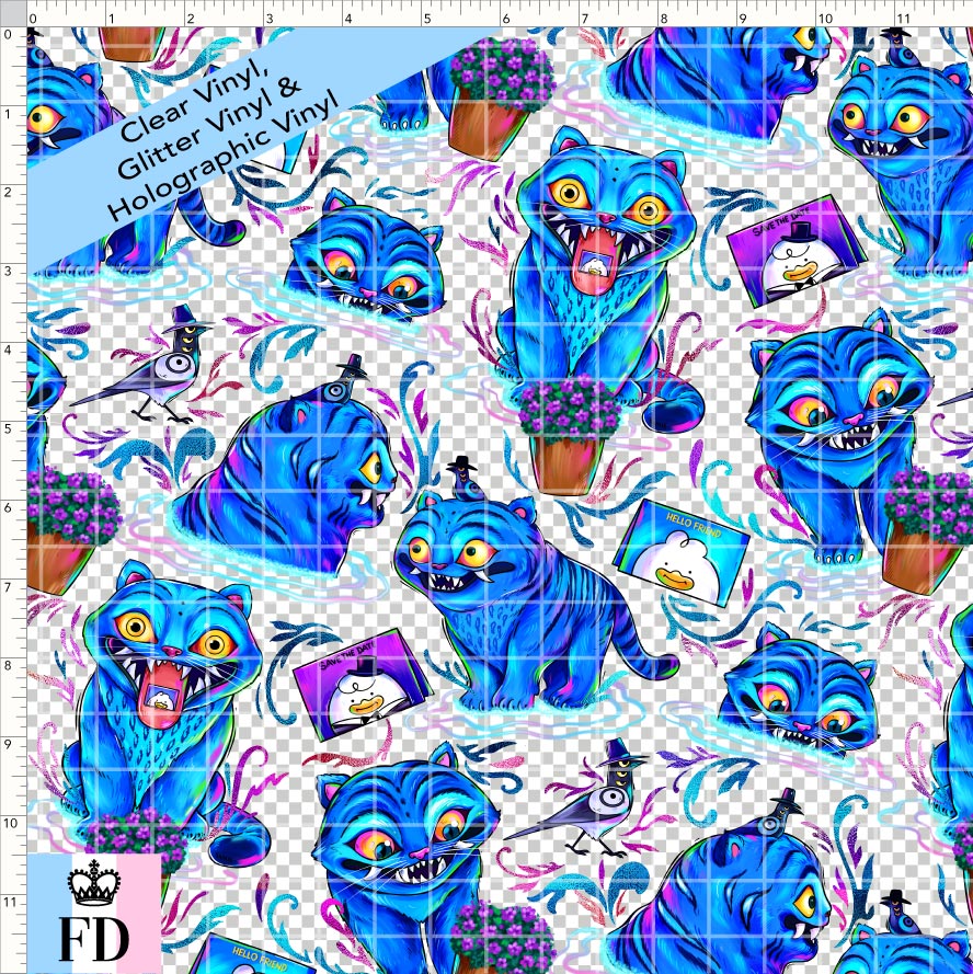 PREORDER - KPop Demon HuntrX - Tiger - CLEAR & GLITTER VINYL - REGULAR SCALE
