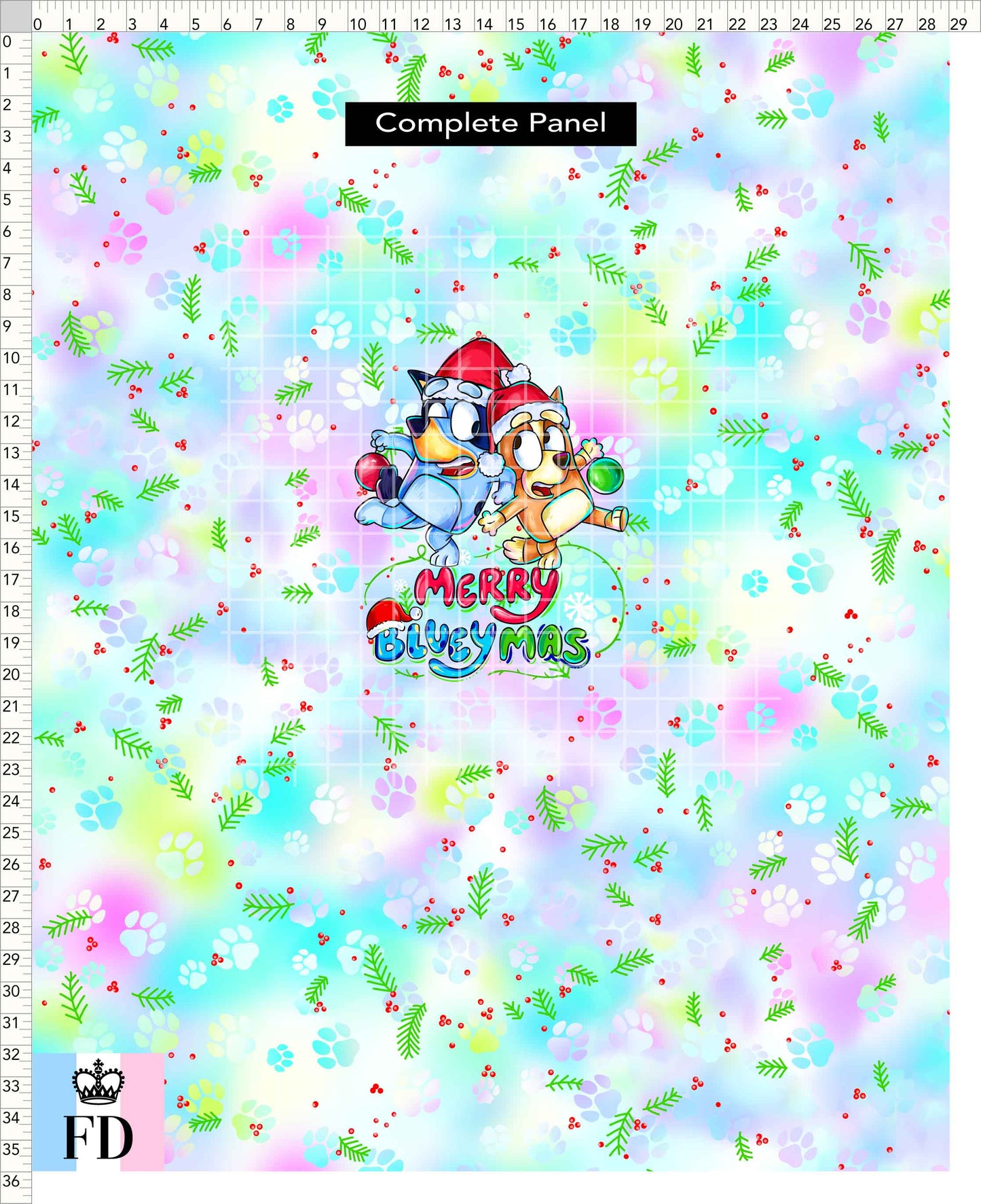 PREORDER - Christmas Wackadoo! - Panel - Blueymas - Mistletoe Pastel - CHILD or ADULT