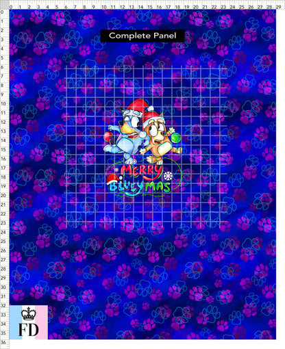 PREORDER - Christmas Wackadoo! - Panel - Blueymas - Paws Blue - CHILD or ADULT