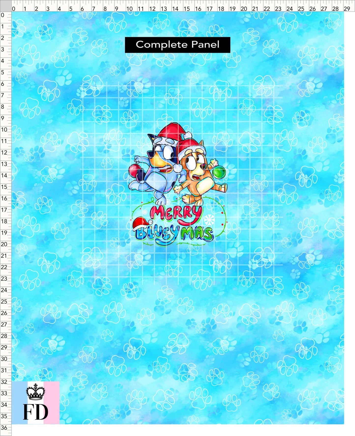 PREORDER - Christmas Wackadoo! - Panel - Blueymas - Paws Light Blue - CHILD or ADULT