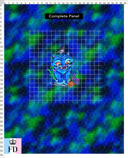 PREORDER - KPop Demon HuntrX - Panel - Derb - Blue Green Waves - ADULT