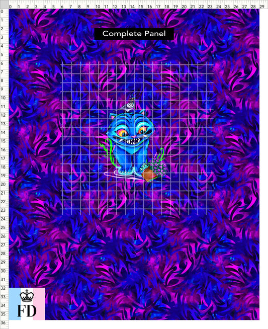 PREORDER - KPop Demon HuntrX - Panel - Derb - Blue Magenta Waves - ADULT