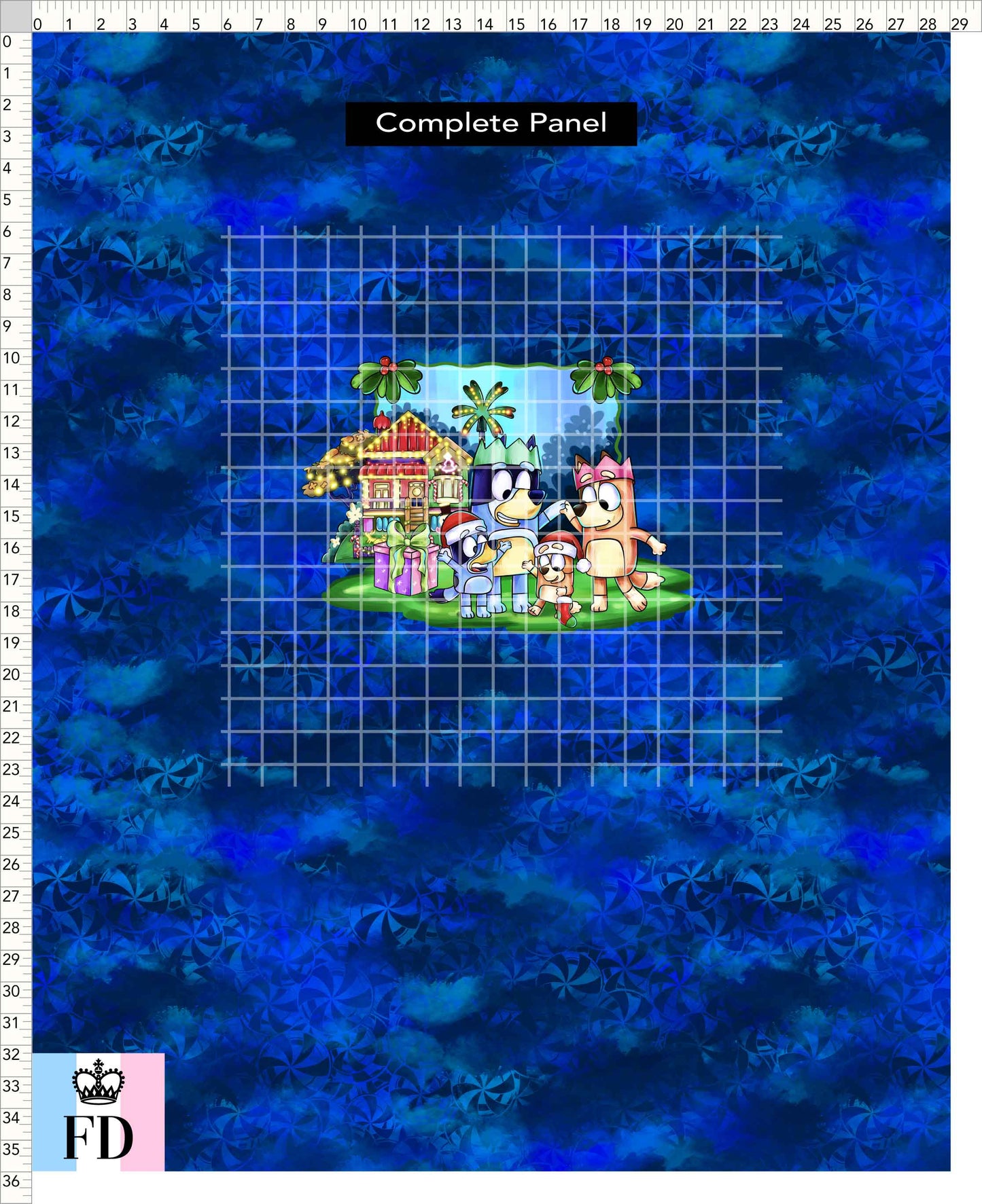 PREORDER - Christmas Wackadoo! - Panel - Family - Candy Blue - CHILD or ADULT