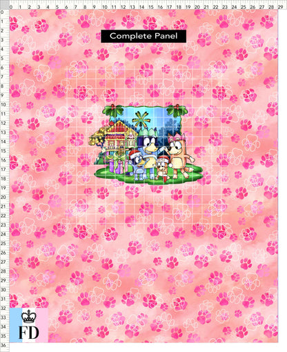 PREORDER - Christmas Wackadoo! - Panel - Family - Paws Peach Pink - CHILD or ADULT