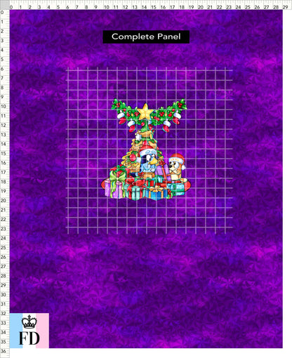 PREORDER - Christmas Wackadoo! - Panel - Gifts - Candy Purple - CHILD or ADULT