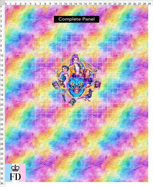 PREORDER - KPop Demon HuntrX - Panel - HunterX - Rainbow Waves - ADULT