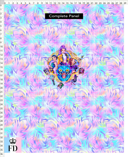 PREORDER - KPop Demon HuntrX - Panel - HunterX - Pastel Wild - ADULT