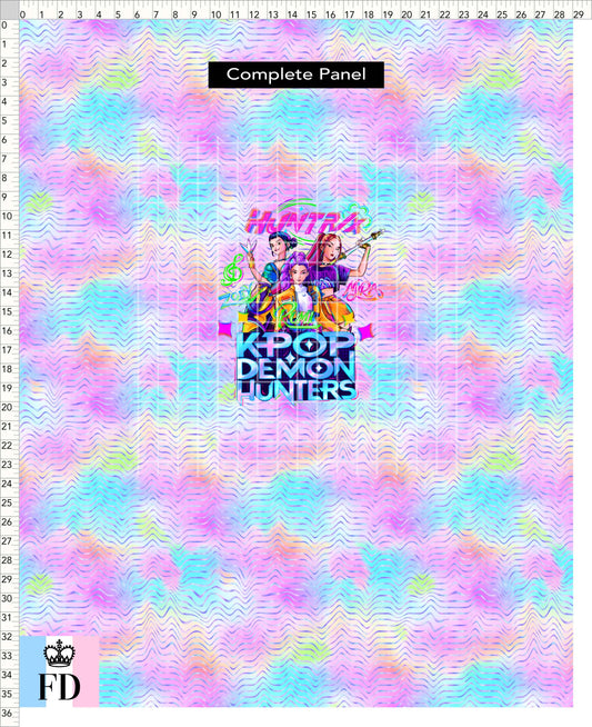 PREORDER - KPop Demon HuntrX - Panel - KPop DH - Pastel Waves - ADULT