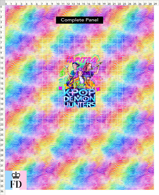 PREORDER - KPop Demon HuntrX - Panel - KPop DH - Rainbow Waves - ADULT