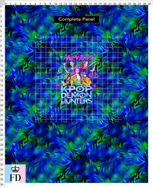 PREORDER - KPop Demon HuntrX - Panel - KPop DH - Blue Green Wild - ADULT