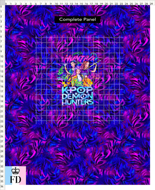 PREORDER - KPop Demon HuntrX - Panel - KPop DH - Blue Magenta Wild - ADULT