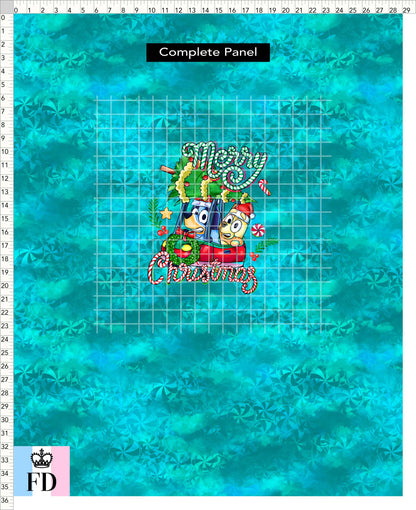 PREORDER - Christmas Wackadoo! - Panel - Merry Car - Candy Teal - CHILD or ADULT