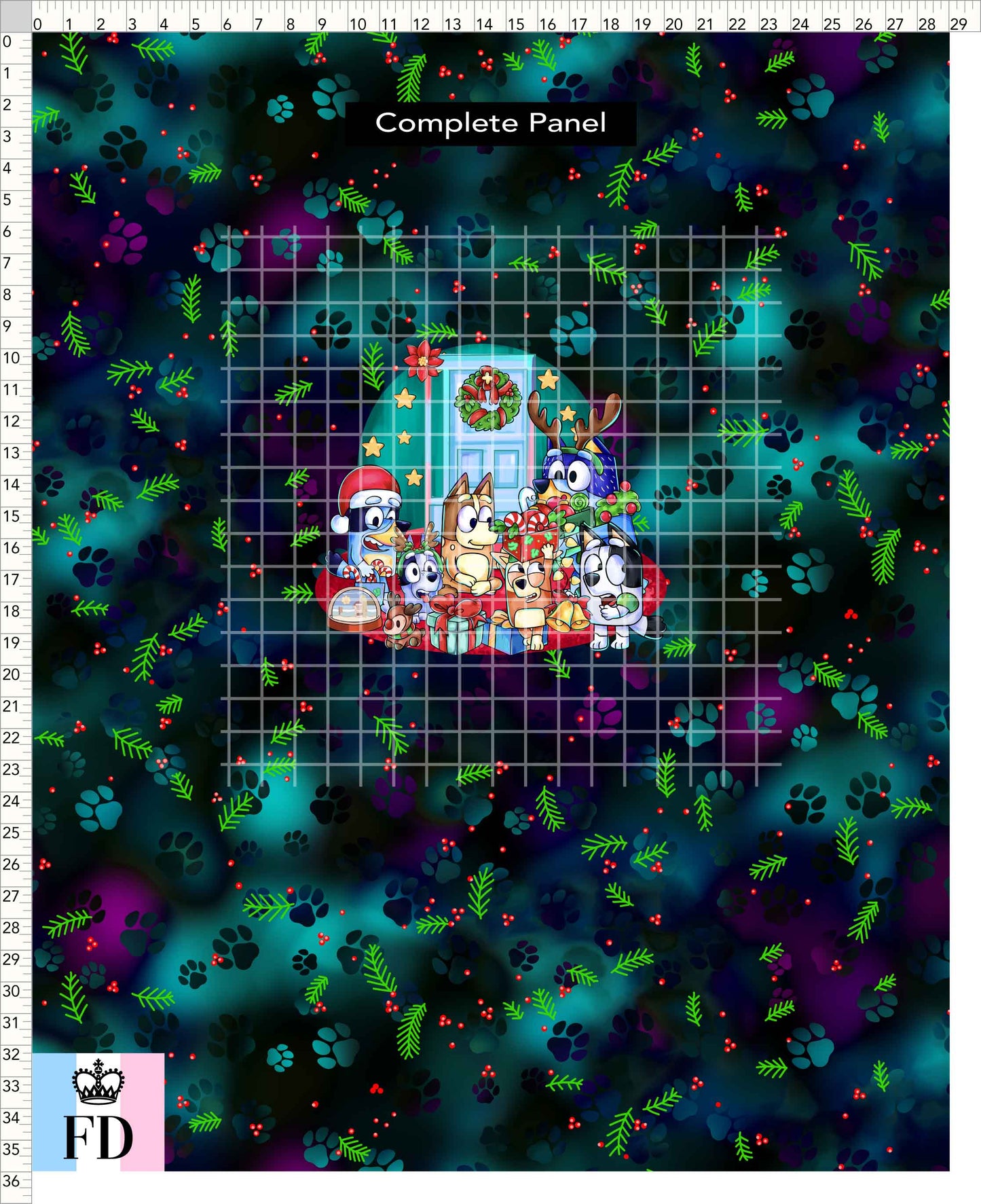 PREORDER - Christmas Wackadoo! - Panel - Party - Mistletoe Dark - CHILD or ADULT