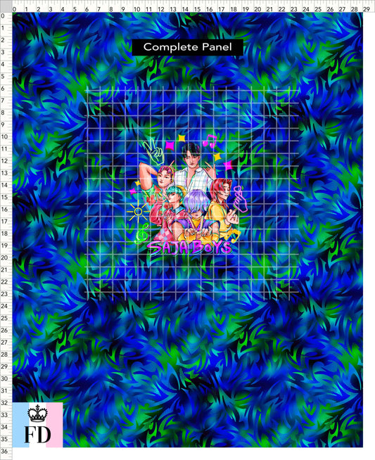 PREORDER - KPop Demon HuntrX - Panel - Saja - Blue Green Wild - ADULT