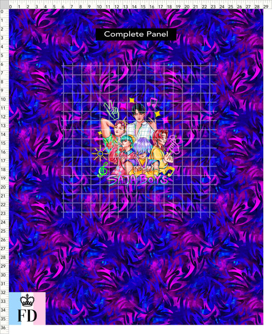 PREORDER - KPop Demon HuntrX - Panel - Saja - Blue Magenta Wild - ADULT
