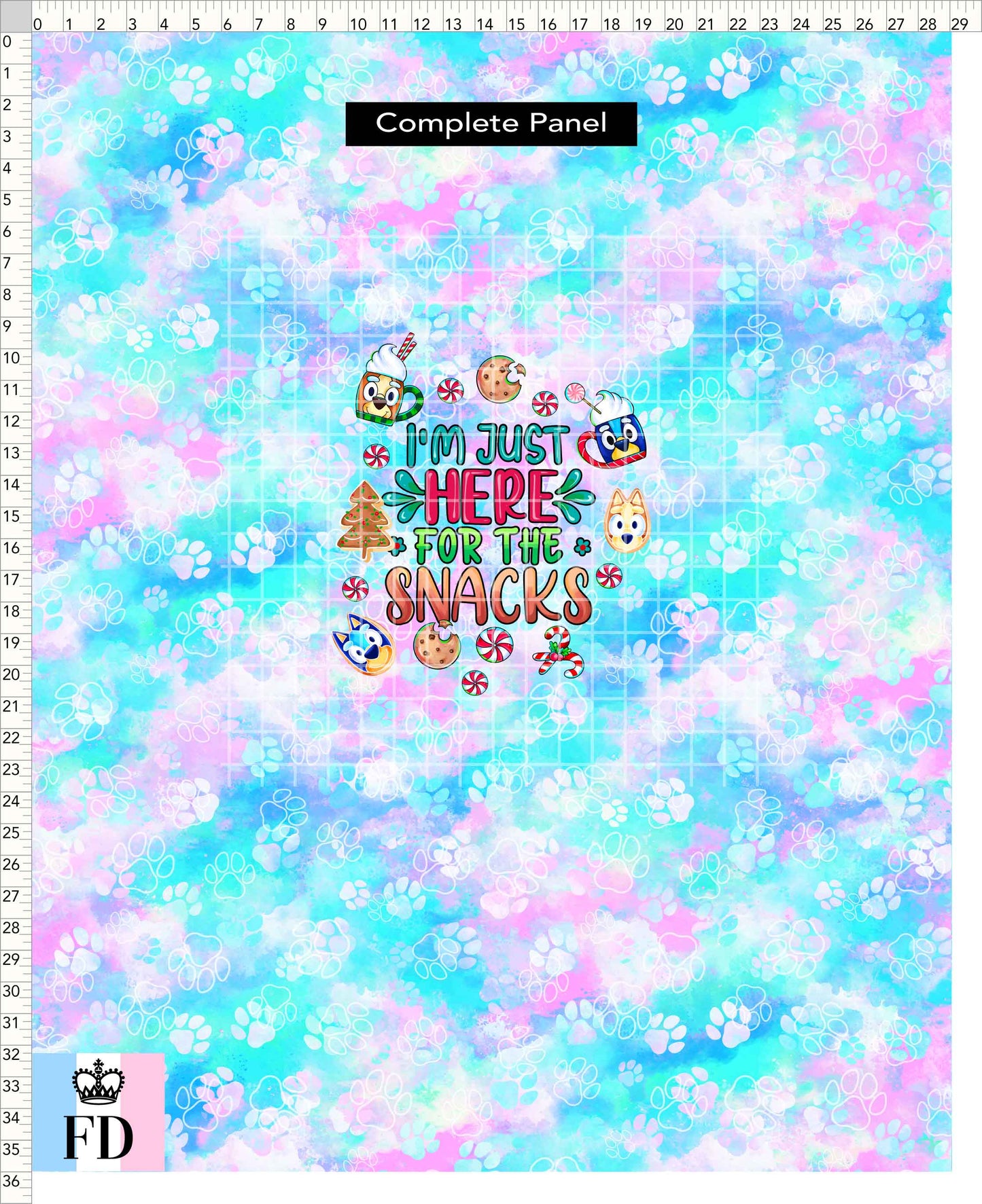 PREORDER - Christmas Wackadoo! - Panel - Snacks - Paws Pastel - CHILD or ADULT