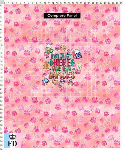 PREORDER - Christmas Wackadoo! - Panel - Snacks - Paws Peach Pink - CHILD or ADULT
