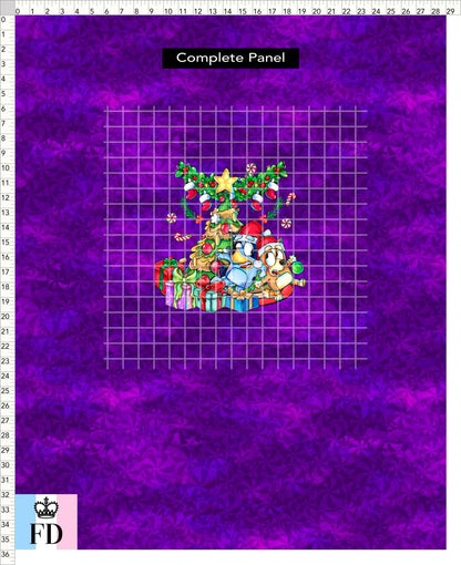 PREORDER - Christmas Wackadoo! - Panel - Tree - Candy Purple - CHILD or ADULT