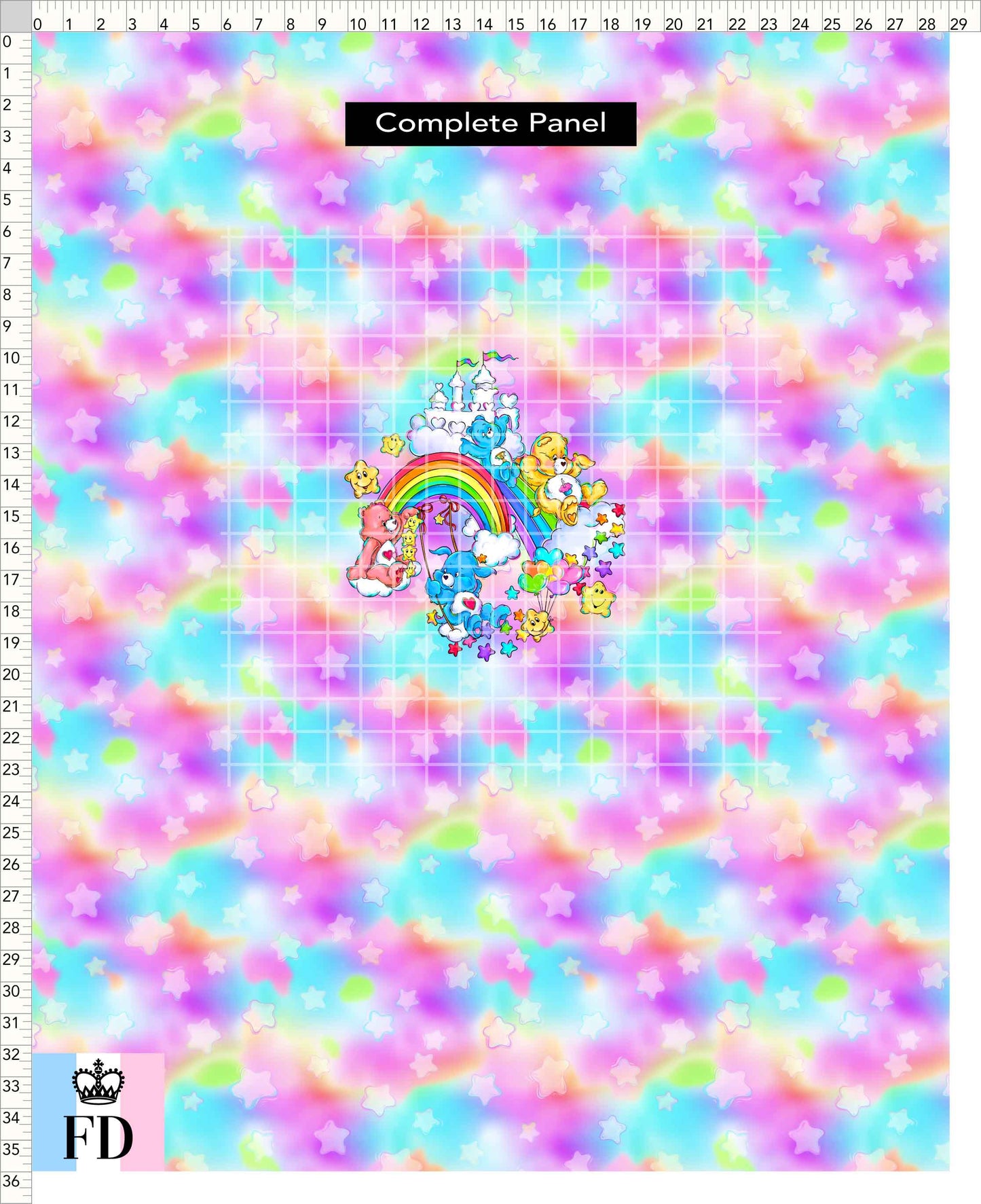PREORDER - Rainbow Bears - Panel - Castle Fun - Stars Colorful - ADULT
