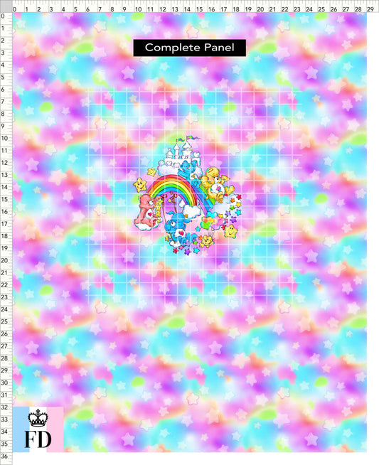 PREORDER - Rainbow Bears - Panel - Castle Fun - Stars Colorful - ADULT