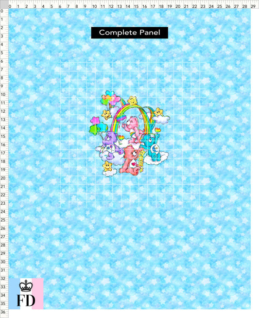 PREORDER - Rainbow Bears - Panel - Rainbow Bears - Stars Light Blue - ADULT