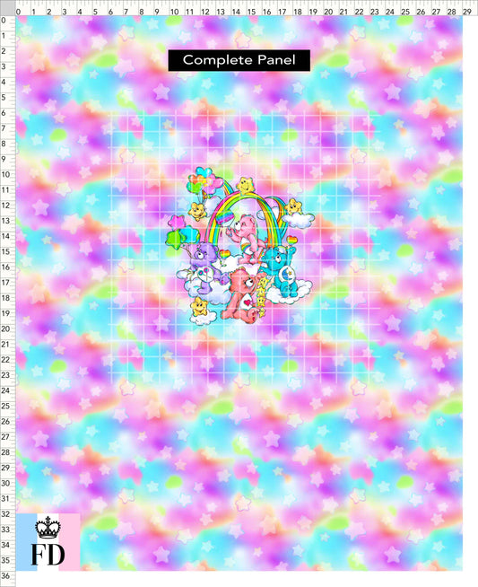 PREORDER - Rainbow Bears - Panel - Rainbow Bears - Stars Colorful - ADULT