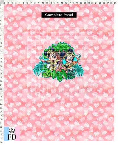 PREORDER - Safari Adventures - Panel - Safari Mice - Leaves Rose - CHILD or ADULT