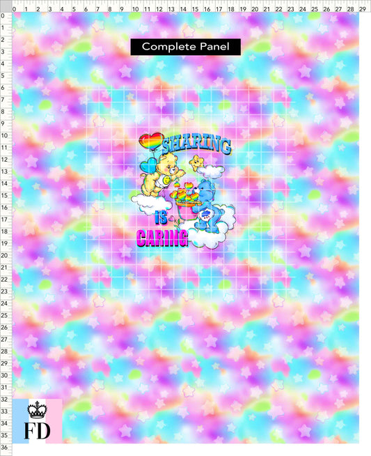 PREORDER - Rainbow Bears - Panel - Sharing - Stars Colorful - ADULT